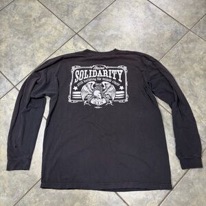 VTG Bayside Heavy Weight T Shirt Soliditary Made In USA Sz XL Mens Long Sleeve